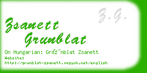 zsanett grunblat business card